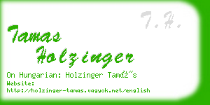 tamas holzinger business card